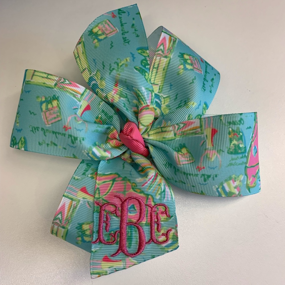 Florida Hair Bow, Any 3 initials monogram
